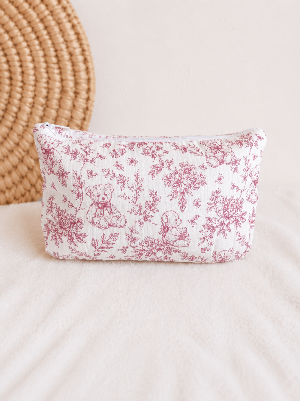 Trousse personnalisée bébé en gaze de coton – Rêve d’Ourson