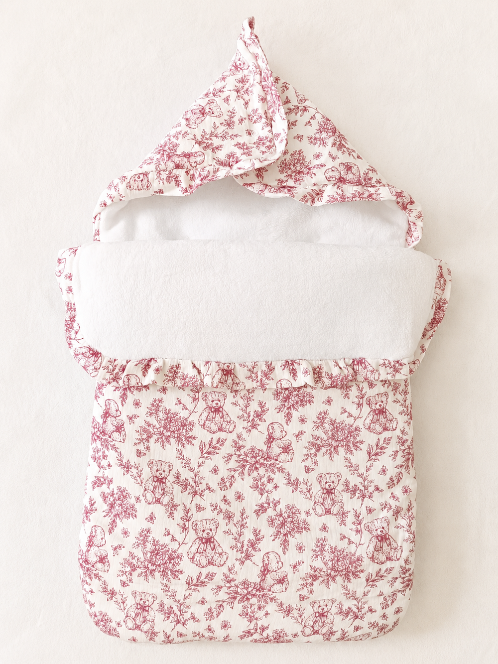 Nid d’ange personnalisé bébé en gaze de coton – Rêve d’Ourson