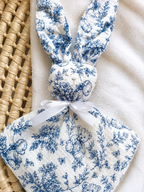 Doudou lapin bébé personnalisé en gaze de coton - Rêve d'Ourson