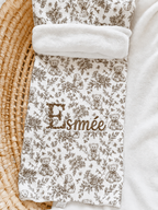 Couverture personnalisée bébé en gaze de coton – Rêve d’Ourson