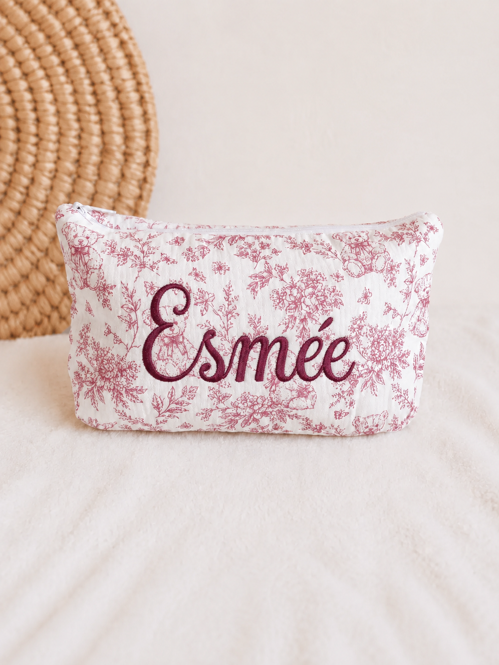 Trousse personnalisée bébé en gaze de coton – Rêve d’Ourson