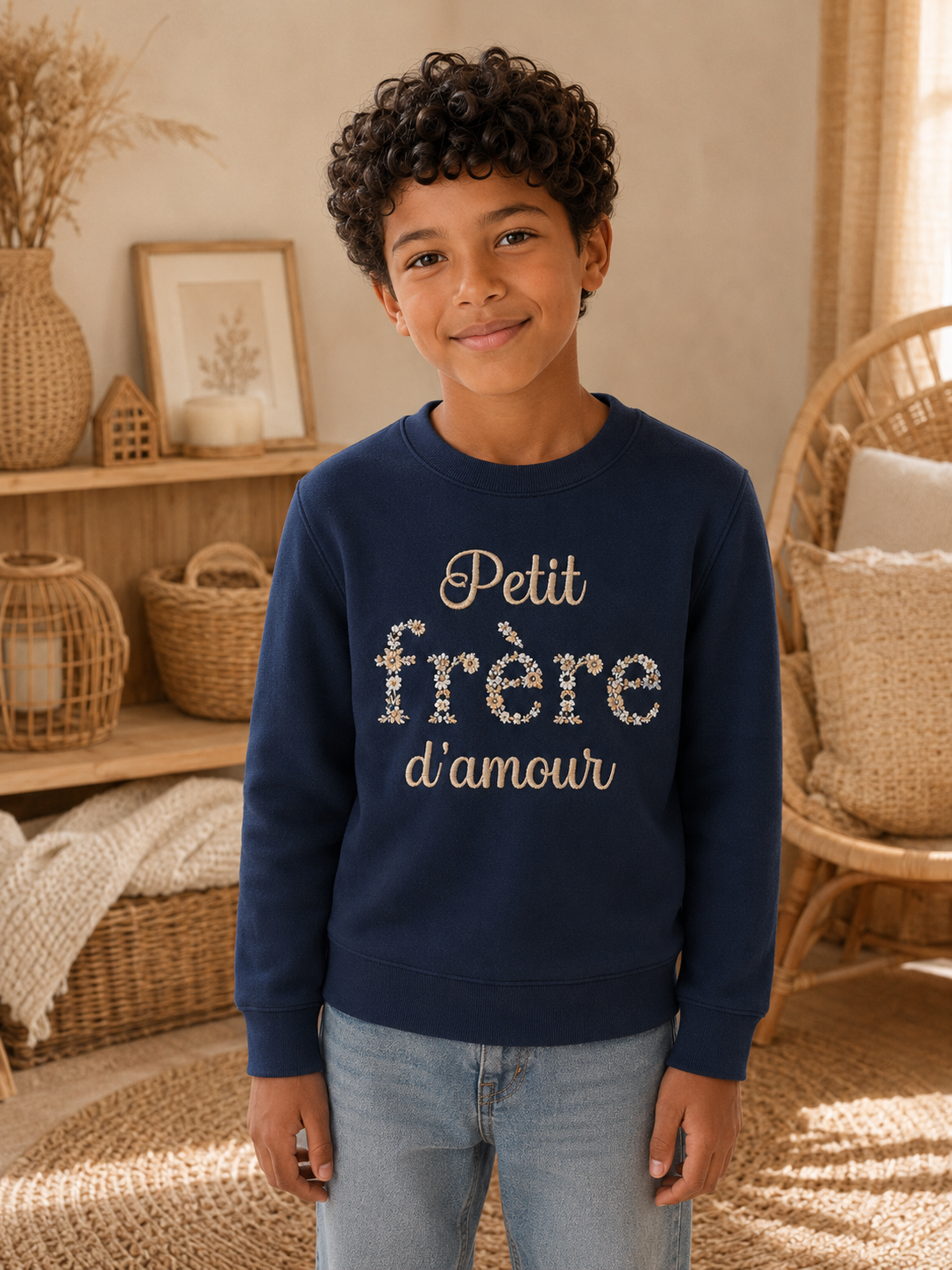 Pull enfant personnalisé - Petite soeur, Petit frère, Grande soeur, Grand frère