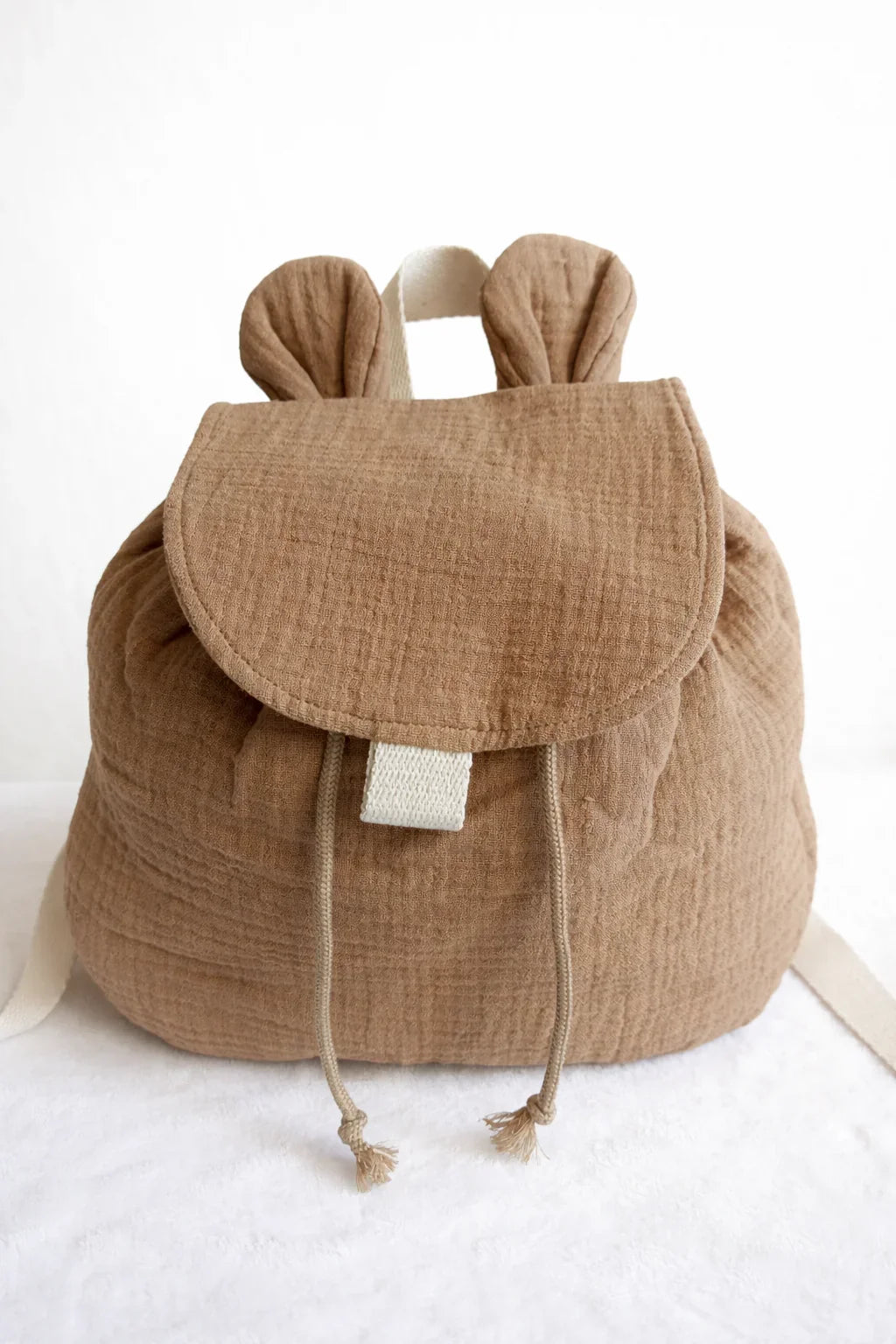 Sac à dos personnalisé enfant en gaze de coton – Oreilles d’ourson