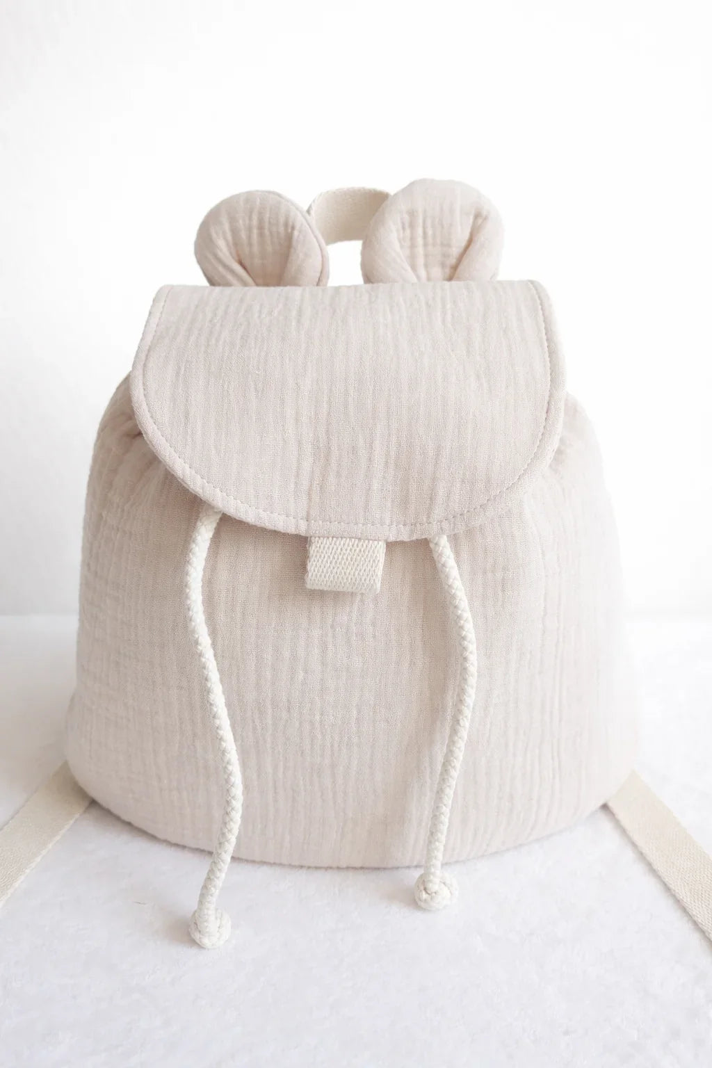Sac à dos personnalisé enfant en gaze de coton – Oreilles d’ourson