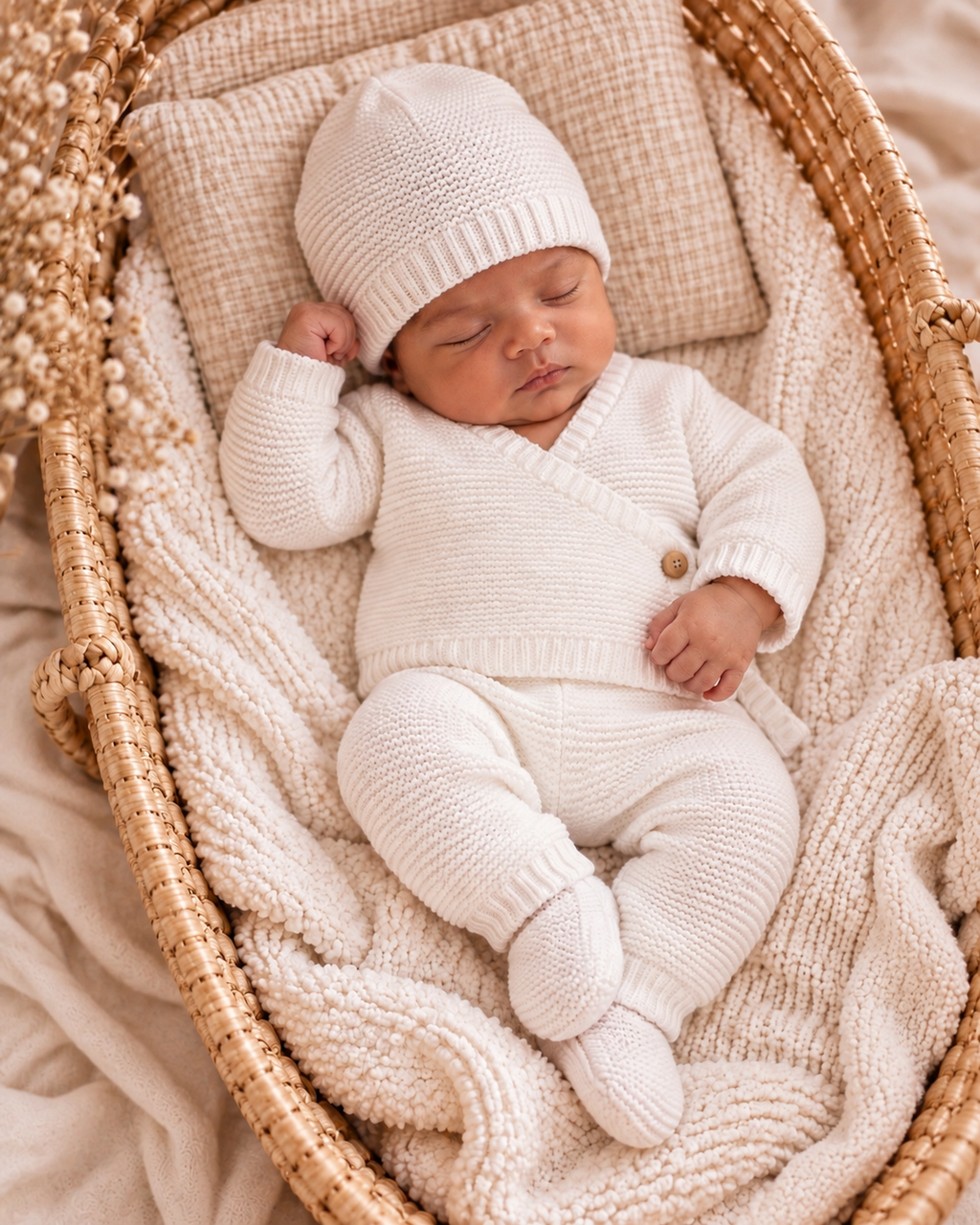 Ensemble bébé brodé « Mon premier Noël » – 4 pièces personnalisable