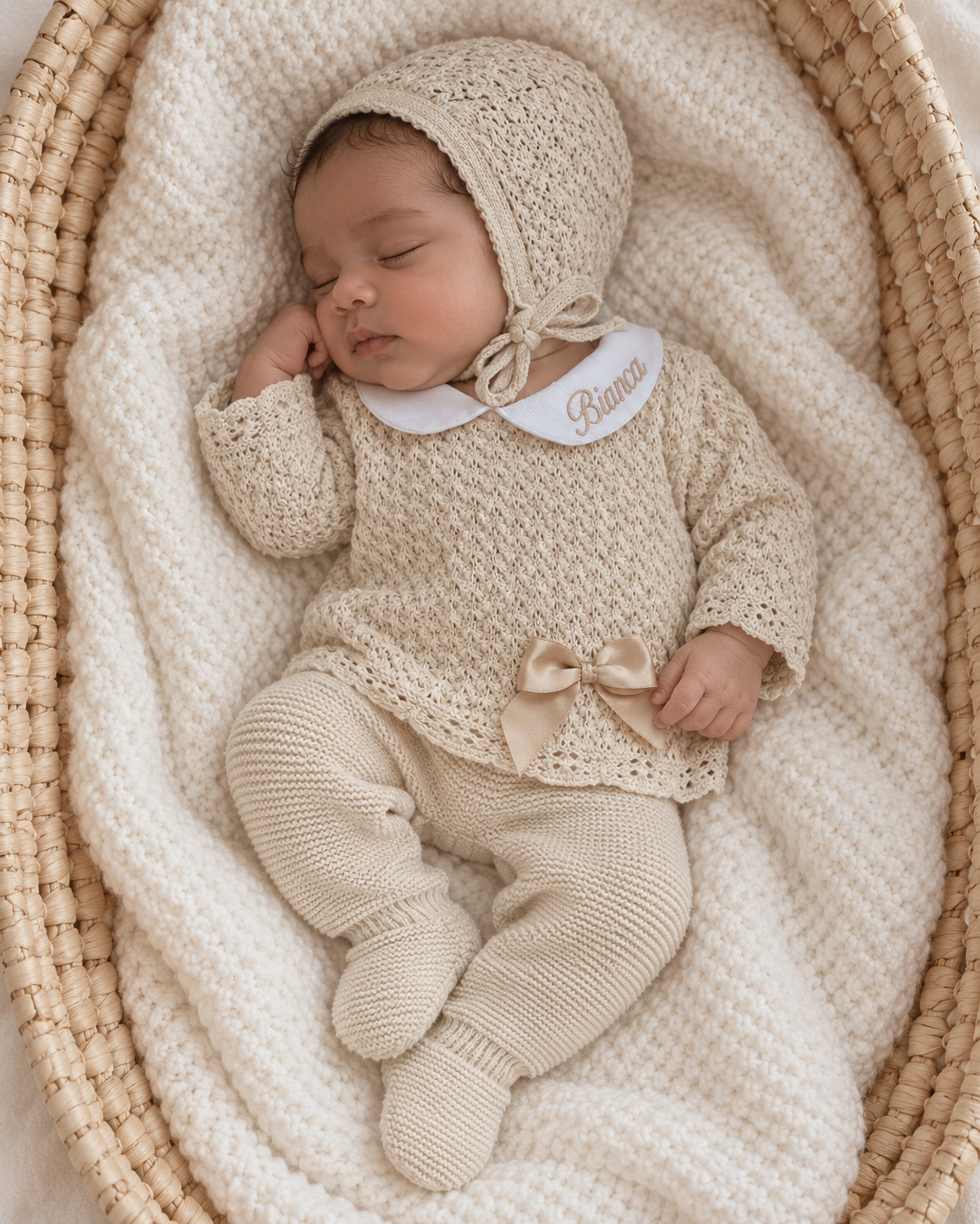 Ensemble naissance en maille personnalisé - L’irrésistible