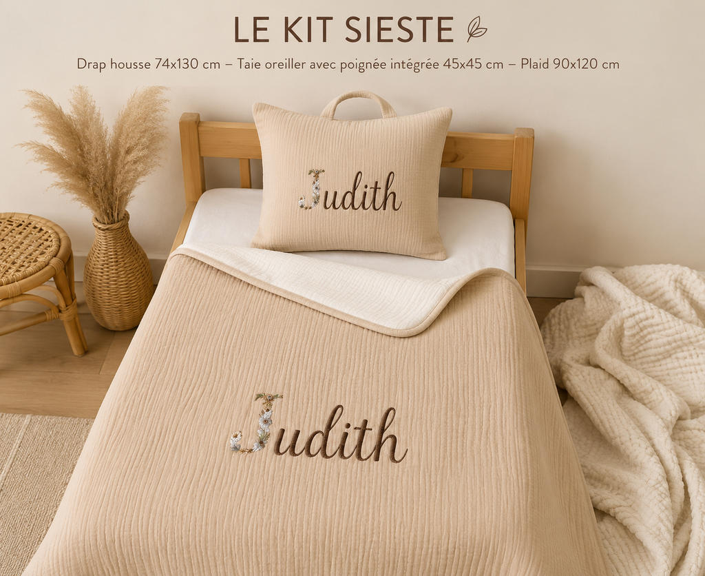 Kit sieste gaze de coton