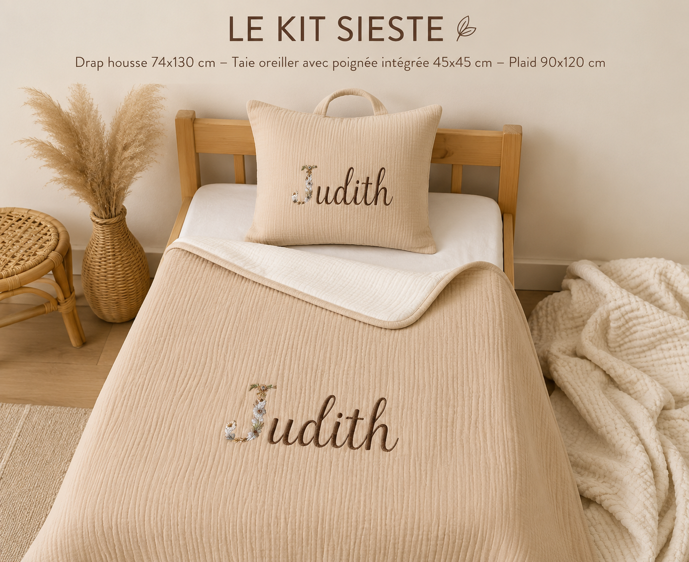 Kit sieste gaze de coton