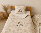 Kit sieste personnalisé maternelle – 3 pièces, Collection Safari