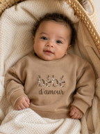 Pull bébé personnalisé - Bébé, Petite soeur, Petit frère