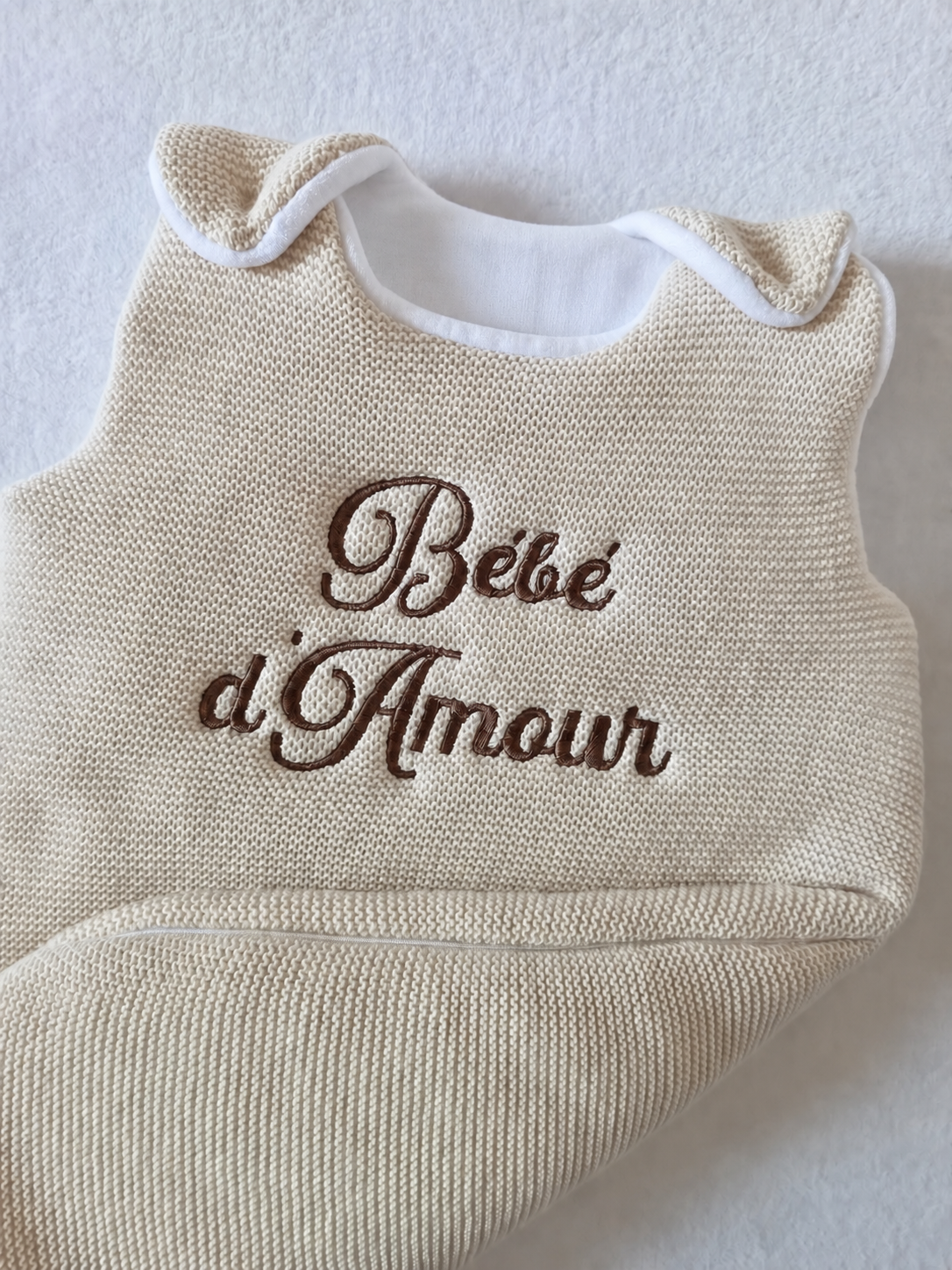 Personalized baby sleeping bag - Knit