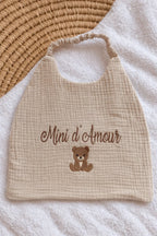 Bavoir personnalisé bébé en gaze de coton