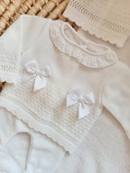 Ensemble naissance en maille personnalisé - Douce Romance