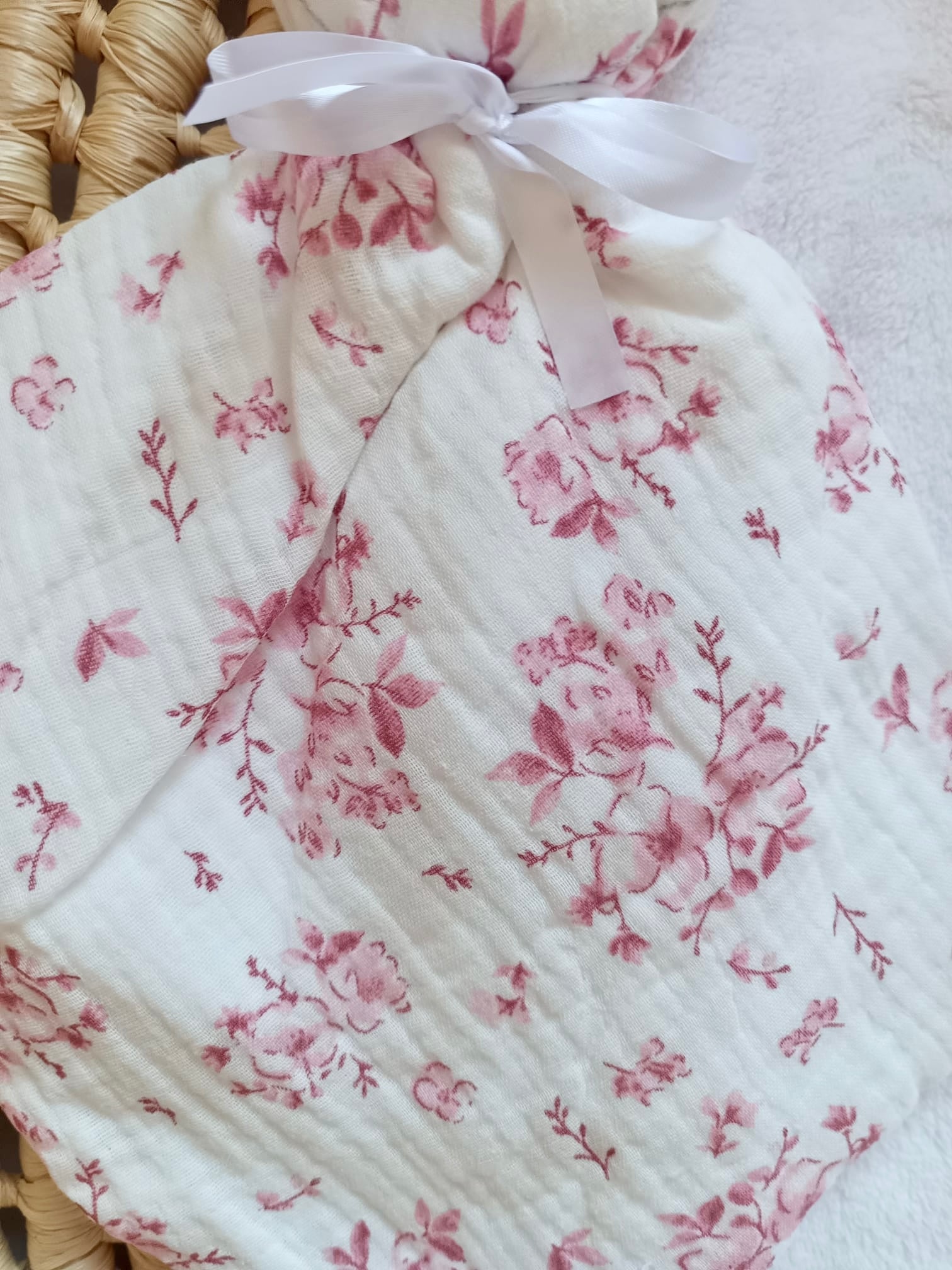Doudou bébé personnalisé – Fleur de coton