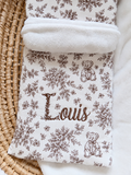 Couverture bébé personnalisée en gaze de coton - Rêve d'Ourson
