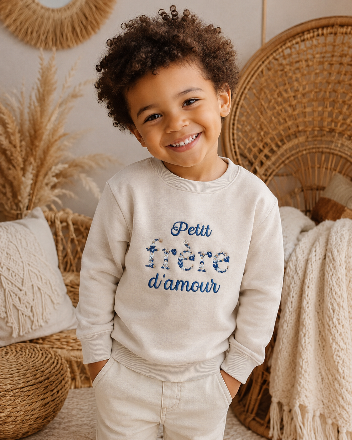 Pull enfant personnalisé - Petite soeur, Petit frère, Grande soeur, Grand frère